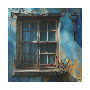 Faded Window Wall Art | Square Matte Canvas