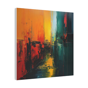 Abstract Hallway Wall Art | Square Matte Canvas