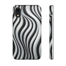 Load image into Gallery viewer, Funky Lines Black and White | iPhone, Samsung Galaxy, and Google Pixel Tough Cases