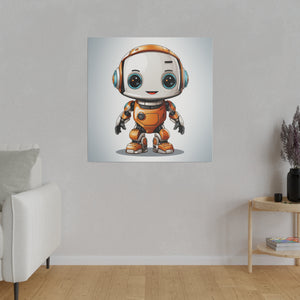 Baby Robot Wall Art | Square Matte Canvas