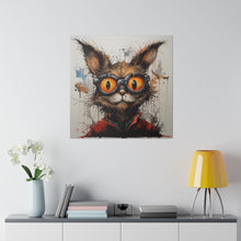 Load image into Gallery viewer, Funky Professor Cat Wall Art | Square Matte Canvas