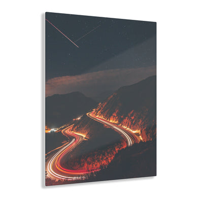 Mountain Highway Lights Acrylic Prints