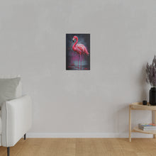 Load image into Gallery viewer, Flamingo Nights | Vertical Matte Canvas