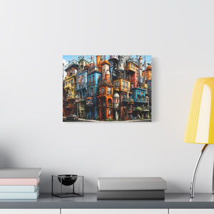 Painted City Block | Horizontal Matte Canvas