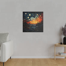 Load image into Gallery viewer, Swirling Night Wall Art | Square Matte Canvas