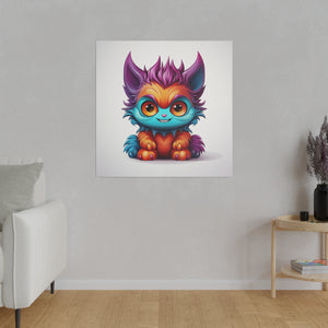 Colorful Kitty | Square Matte Canvas