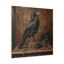 Load image into Gallery viewer, Raven on s Writing Desk Wall Art | Square Matte Canvas