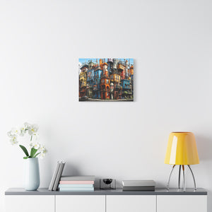 Painted City Block | Horizontal Matte Canvas