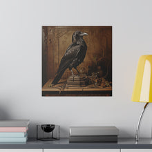 Load image into Gallery viewer, Raven on s Writing Desk Wall Art | Square Matte Canvas