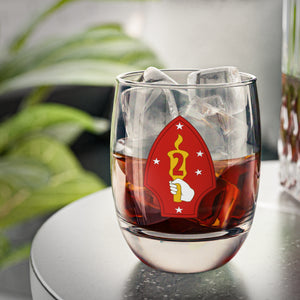 2nd Marine Division Whiskey Glass