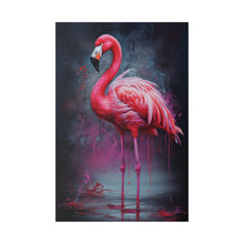 Load image into Gallery viewer, Flamingo Nights | Vertical Matte Canvas