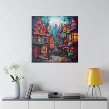 Load image into Gallery viewer, Colorful Village Wall Art | Square Matte Canvas