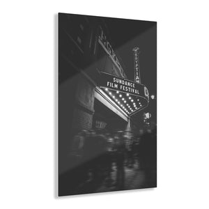 Park City Theater Black & White Acrylic Prints