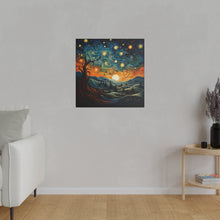 Load image into Gallery viewer, Swirling Stars Wall Art | Square Matte Canvas