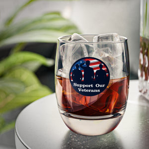 Support Our Veterans Whiskey Glass