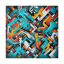 Load image into Gallery viewer, Retro Abstract Wall Art | Square Matte Canvas
