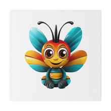 Load image into Gallery viewer, Happy Cartoon Bee Wall Art | Square Matte Canvas