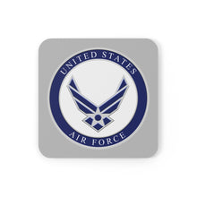 Load image into Gallery viewer, U.S. Air Force Emblem Corkwood Coaster Set