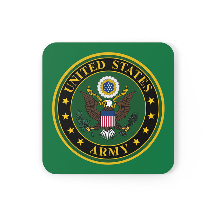 U.S. Army Emblem Corkwood Coaster Set