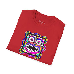 Abstract Funky Face Pop Art | Unisex Softstyle T-Shirt