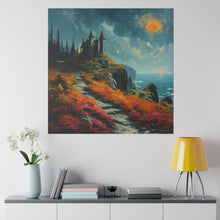 Load image into Gallery viewer, Castle on a Cliff Wall Art | Square Matte Canvas