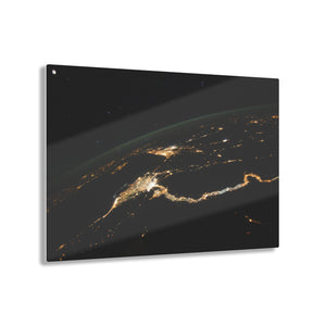 Israel & Cairo at Night from Space Acrylic Prints