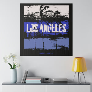 L.A. Blue Wall Art | Square Matte Canvas
