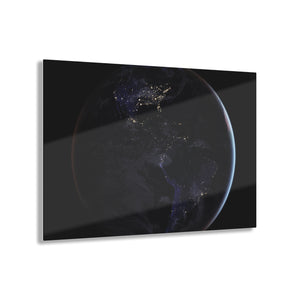 Western Hemisphere at Night from Space Acrylic Prints