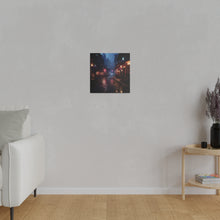 Load image into Gallery viewer, City Alley at Night Wall Art | Matte Canvas