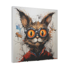 Load image into Gallery viewer, Funky Professor Cat Wall Art | Square Matte Canvas