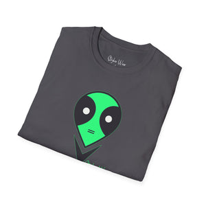 Minimalist Alien Head Art | Unisex Softstyle T-Shirt