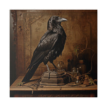 Load image into Gallery viewer, Raven on s Writing Desk Wall Art | Square Matte Canvas