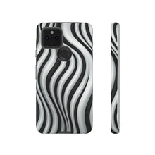 Load image into Gallery viewer, Funky Lines Black and White | iPhone, Samsung Galaxy, and Google Pixel Tough Cases