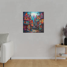 Load image into Gallery viewer, Colorful Village Wall Art | Square Matte Canvas