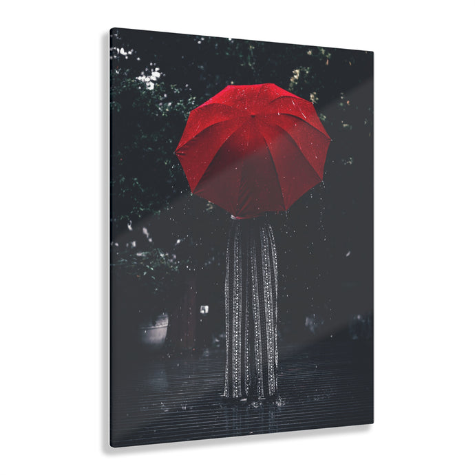 Model in the Rain Acrylic Prints