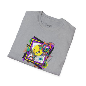 Abstract Retro 90s Mashup Pop Art | Unisex Softstyle T-Shirt