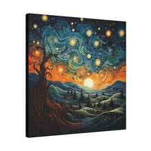 Load image into Gallery viewer, Swirling Stars Wall Art | Square Matte Canvas