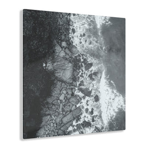 Rocky Coastline Black & White Acrylic Prints