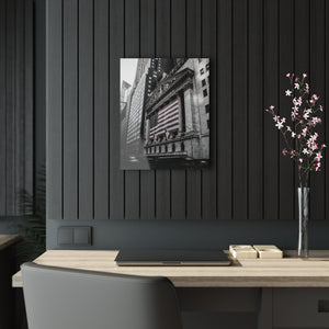 Wallstreet Street NYC Black & White Acrylic Prints