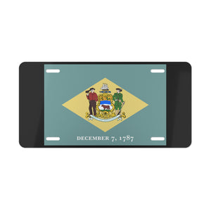 Delaware State Flag Vanity Plate