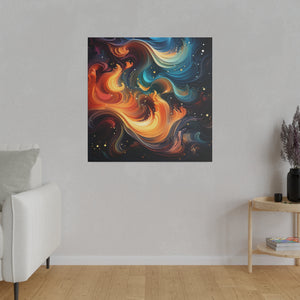 Cosmic Swirls Wall Art | Square Matte Canvas