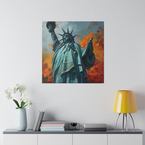 Statue of Liberty Wall Art | Square Matte Canvas