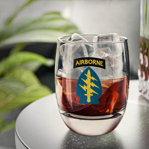 U.S. Army Special Forces Patch Whiskey Glass