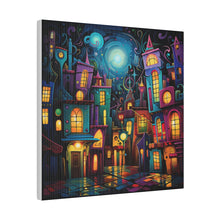 Load image into Gallery viewer, Neon Town Wall Art | Square Matte Canvas