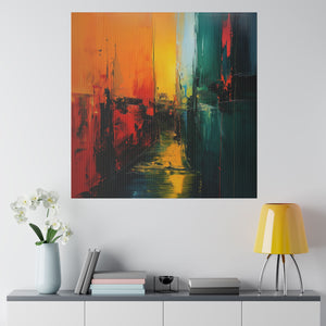 Abstract Hallway Wall Art | Square Matte Canvas