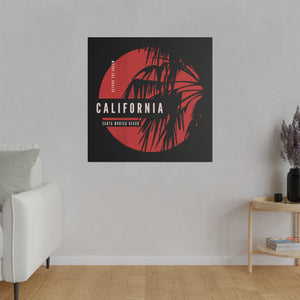 California Red Wall Art | Square Matte Canvas