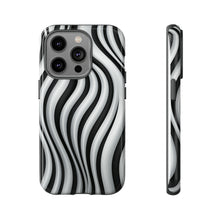 Load image into Gallery viewer, Funky Lines Black and White | iPhone, Samsung Galaxy, and Google Pixel Tough Cases