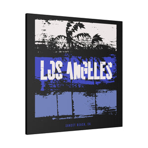 L.A. Blue Wall Art | Square Matte Canvas