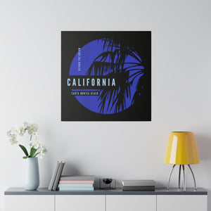 California Blue Wall Art | Square Matte Canvas