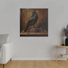 Load image into Gallery viewer, Raven on s Writing Desk Wall Art | Square Matte Canvas